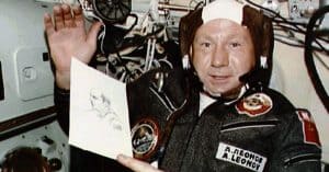 Alexei Leonov aboard his space shuttle